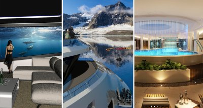 Underwater lounge top observation deck spa interior