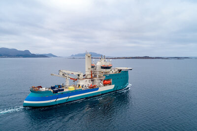 Acta Centaurus on sea trial aft view CR ULSTEIN uavpic com