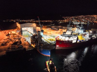Launch 322 docking 323 CSOV newbuild Ulstein Verft 6
