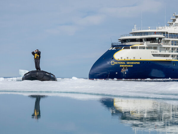 The National Geographic Endurance in polar waters.