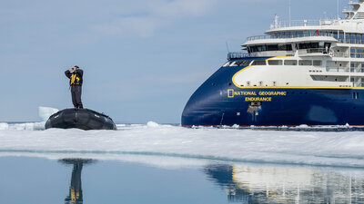 The National Geographic Endurance in polar waters.