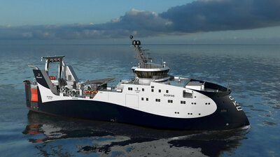 ULSTEIN FX101 trawler design for Bluewild.