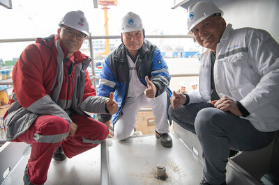 Keel laying is one of the important milestones in a shipbuilding project.