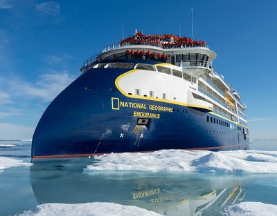 NG Endurance entering the ice. Photo: Michael S. Nolan/Lindblad Expeditions