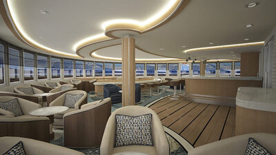 'Sylvia Earle' observation lounge, courtesy of SunStone Ships.