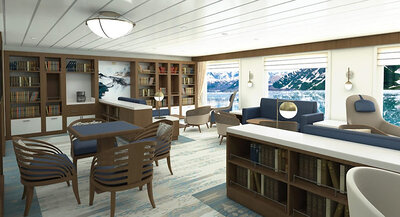 'Sylvia Earle' library, courtesy of SunStone Ships.