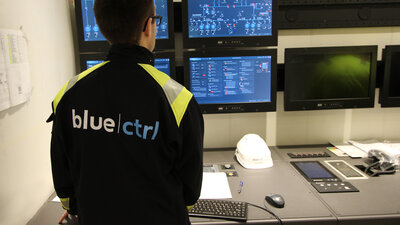 Blue Ctrl personnel testing one of the operation stations