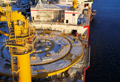 The outer part of the carousel has now been completed. Photo: Nexans.