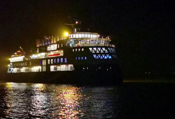 Mystery lady, the 'Ocean Explorer' on seatrial, photo by Ulstein sea trial team.