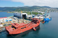CLV Nexans Aurora arrival Ulstein Verft, photo fotograf Hagen.