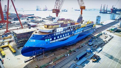 Ocean Victory at the CMHI yard.