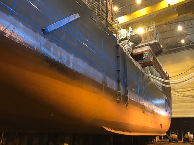 The paint process is underway