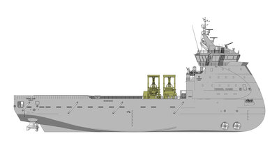 Conversion of a PX121 design including mezzanine and two ROVs.