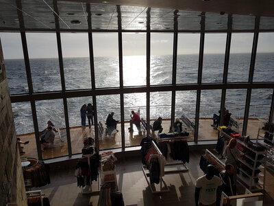 View from one of the tax free stores at Color Hybrid, photo by Marianne Rohde Sørensen.