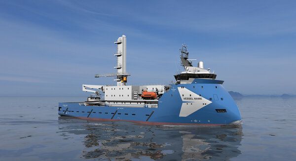 An SOV vessel converted from a PX121 platform supply vessel.