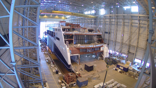 A bird's view of the 'Color Hybrid', photo taken on 7 April 2019.