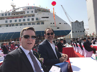 Commercial Manager Lars Ståle Skoge, Ulstein, and Captain John Kafouros, SunStone Ships.