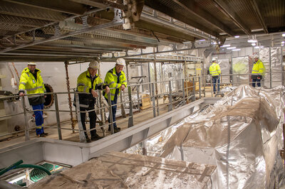 A glimpse of the engine room on the 'Color Hybrid'.