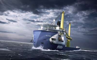 The LNG powered, DP2, heavy lift crane vessel 'Stella Synergy' for Jumbo.
