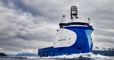 The platform supply vessel 'NAO Protector' (previously Blue Protector), PX121 design, photo Ulstein