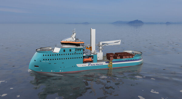 The SX195 designed CSV vessel is designed by Ulstein and contracted by Acta Marine.