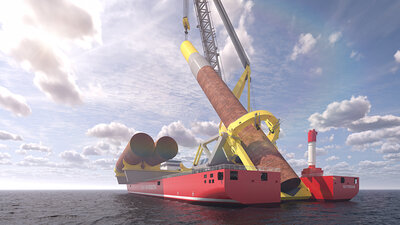 An ULSTEIN U STERN foundation installation vessel media web