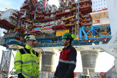 Electricians at the Gullfaks A rig