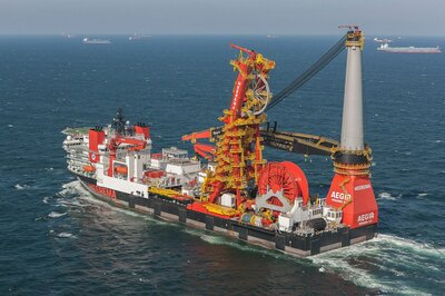 'Aegir', a fast sailing DP offshore heavy lift vessel, originally a deep water construction vessel, a customised version of the ULSTEIN SOC 5000 design.