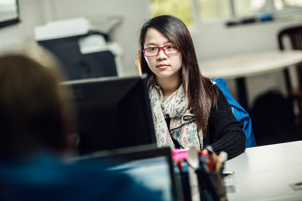 Our colleague Kelly working in Ulstein Marine Systems Shanghai Co Ltd