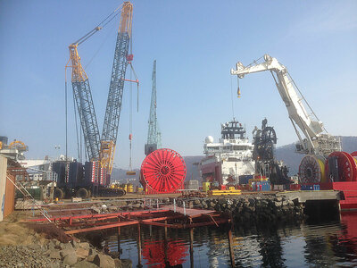 Storage for equipment on the Ulstein Verft premises