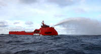 The Esvagt Aurora standby vessel - taking care of safety at offshore installations in the Barents Sea.