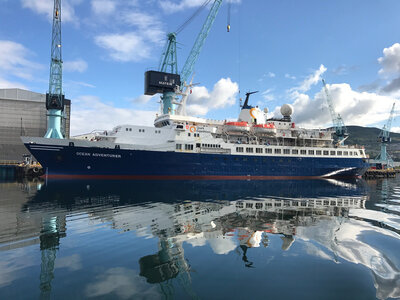 The expedition cruise ship Ocean Adventurer has been upgraded at Ulstein Verft photo Hugintug