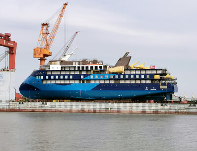 Ocean Victory under construction.