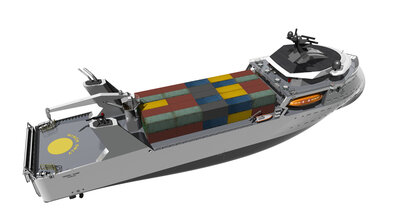 Aerial view of the RX101 RoPax design.