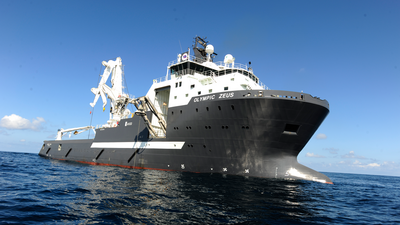 The AHTS Olympic Zeus of the ULSTEIN A122 design, delivered 2009.